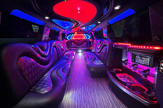 fancy limo interior