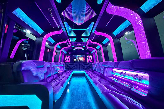 cup holders on party bus