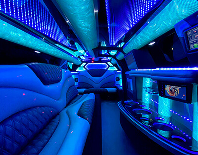 strobe lights in limo