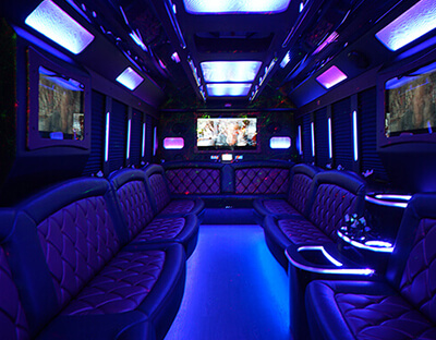 built-in bar on bus