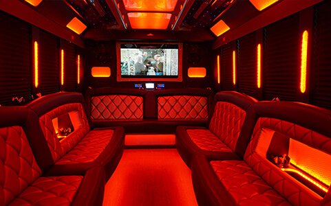 Party bus from our luxury transportation fleet