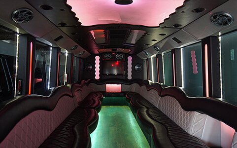 35 passenger party bus interior