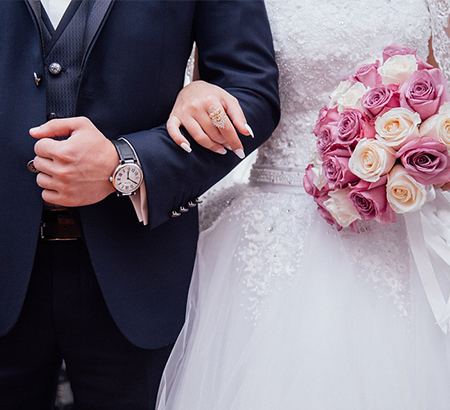 Bride at her wedding